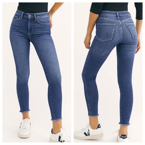 Free People We the Free Raw High Rise Jegging Skinny Jeans Size 26 - Picture 2 of 14